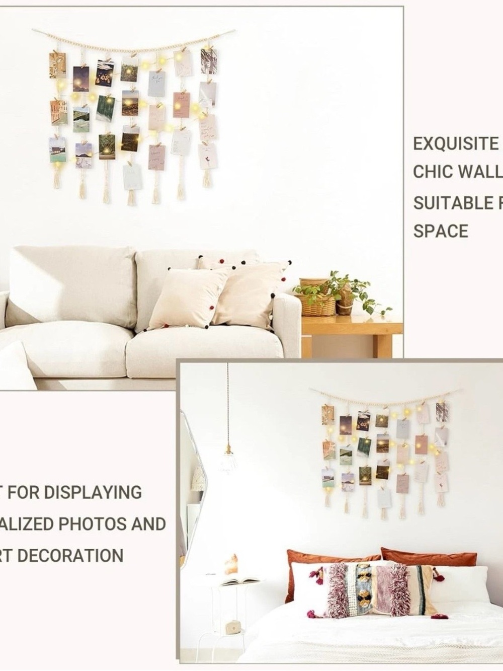 Amazon Cream Photo Clip String Lights with Warm White LEDs